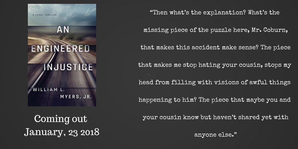 williamlmyersjr's tweet photo. Time for a book EXCERPT:
#AnEngineeredInjustice (Book #2- #PhiladelphiaLegal #series) debuted last week!
*Books can be read in any order*
Order on #AmazonUnlimited NOW!
#amwriting #Philadelphia #Thriller #HappyMonday #Amreading #Writer #author #books #MYSTERY #novels #PHILLY https://t.co/i3kaNCDurn