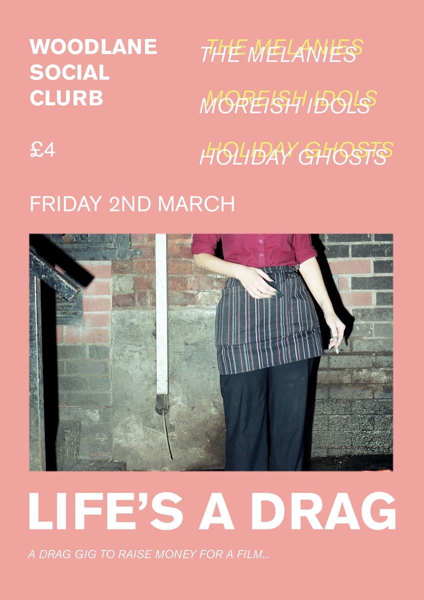 moreishidols's tweet photo. Its a pleasure to announce that we're putting on a drag gig to raise money for upcoming project 'Mains Away' 

https://t.co/srVRgnXXXf 

We'll be playing alongside 2 wonderful bands #holidayghosts  &amp; #themelanies

#rocknroll #waiters #moreishidols #falmouth #draggig #lifesadrag https://t.co/Fw491P4bx4