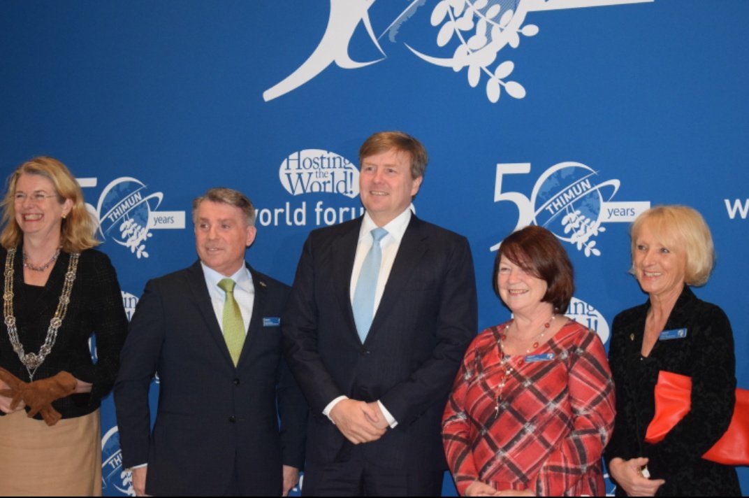 Today we welcomed King Willem-Alexander in our building during THIMUN 2018 <a href="/THIMUNTheHague/">THIMUN Foundation</a> #worldforum #TheHague
