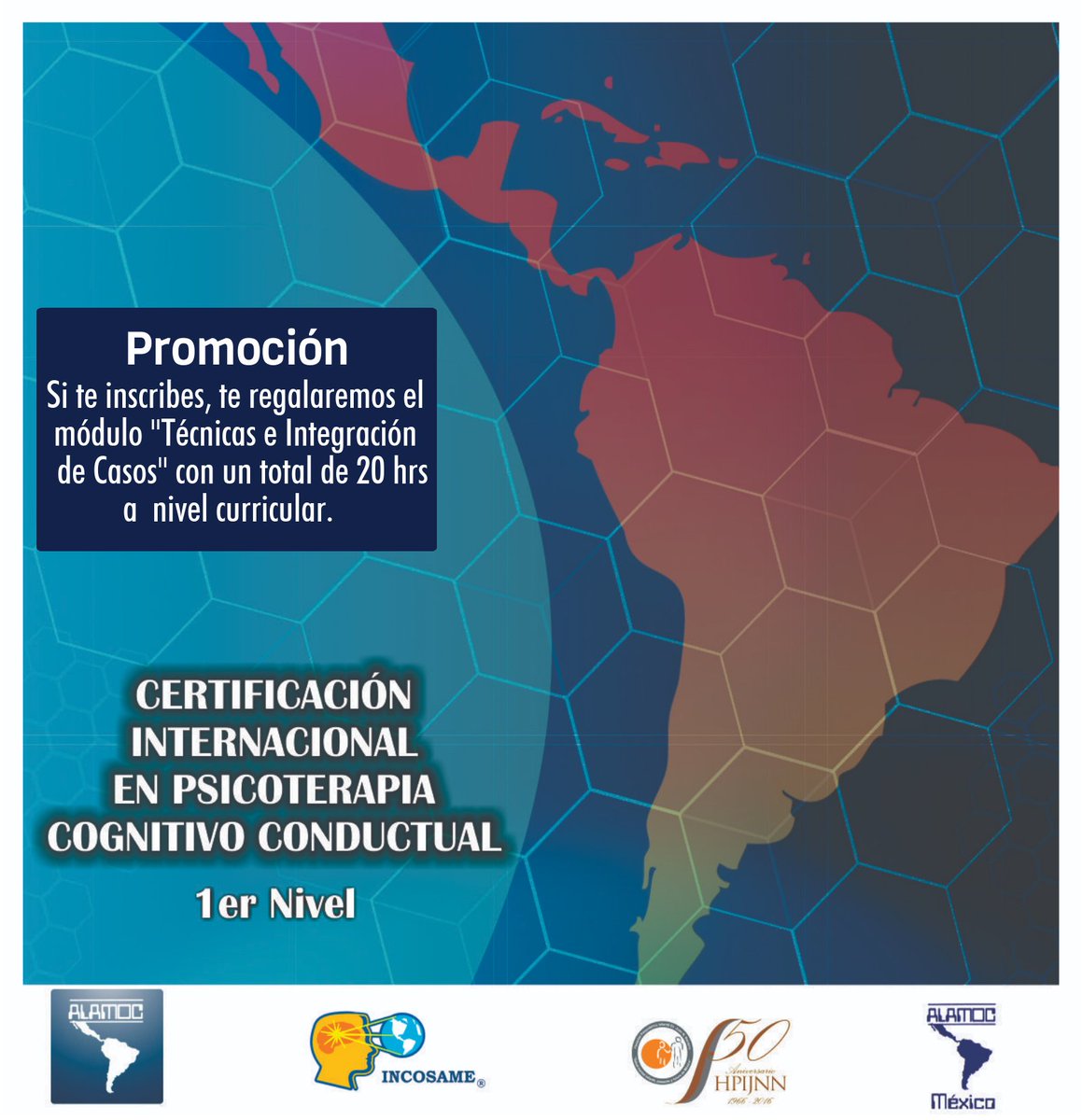 INCOSAME's tweet photo. #FelizLunes ¿Ya se encuentran listos para la #Certificación Internacional en Psicoterapia Cognitivo Conductual? Este evento académico se realizará en la #CDMX con el aval de #ALAMOC 🤓🌎 https://t.co/nbG5UkoIlN