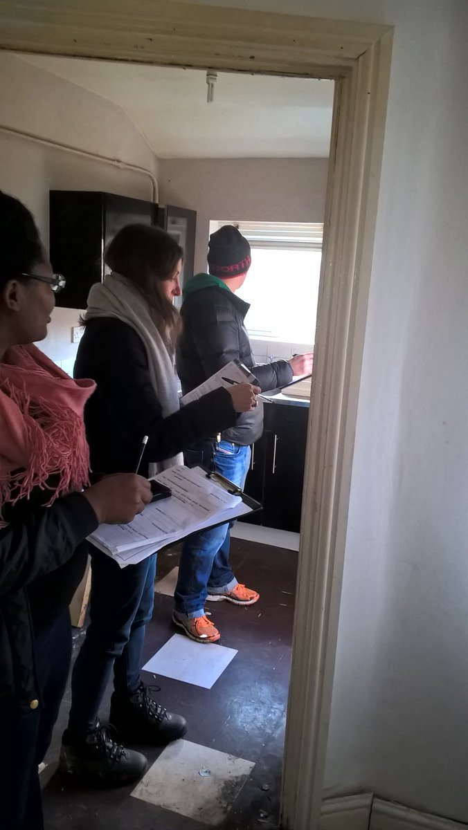 Our students undertaking a housing audit on the Environmental Health programme #skills #EHO #EnvironmentalHealth