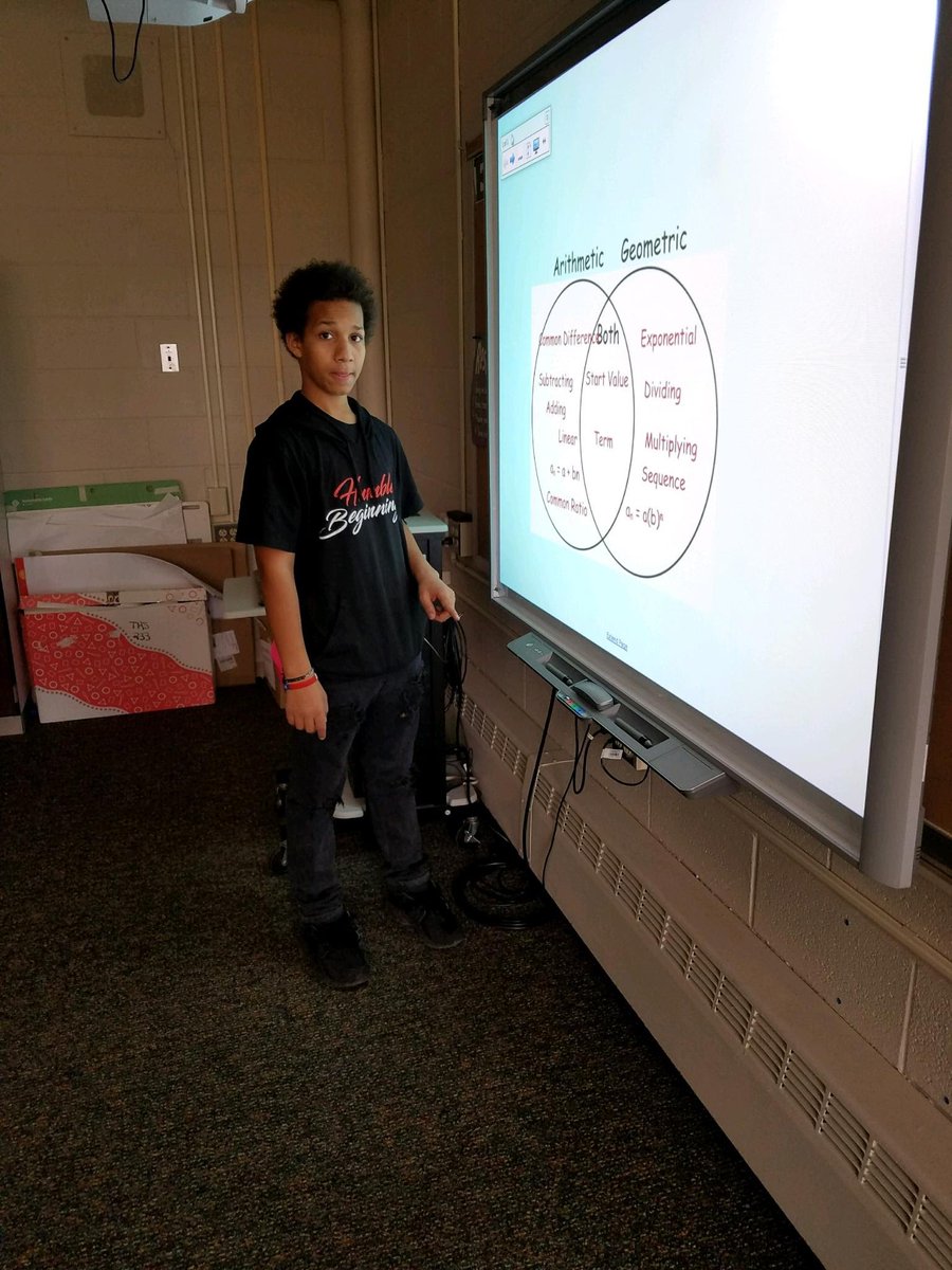 StacyShoemaker9's tweet photo. Using @DiscoveryEd #sosstrategies to compare and contrast arithmetic and geometric sequences in Algebra @Eastridge_EICSD @AnsonEa23 https://t.co/g2wzIG71Ge