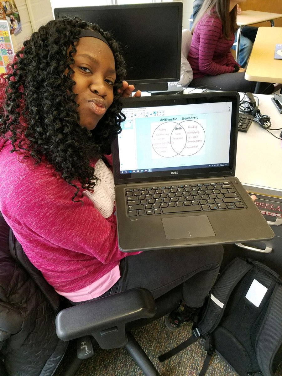 StacyShoemaker9's tweet photo. Using @DiscoveryEd #sosstrategies to compare and contrast arithmetic and geometric sequences in Algebra @Eastridge_EICSD @AnsonEa23 https://t.co/g2wzIG71Ge