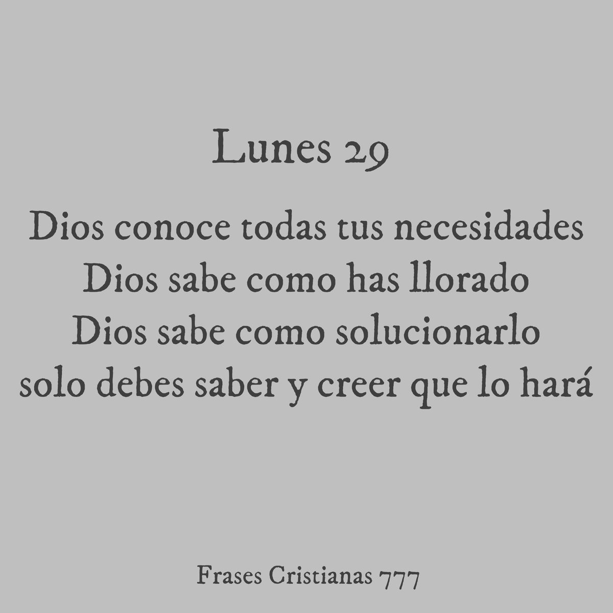 Dios conoce todas tus necesidades solo debes saber que el va a hacer algo grande para ti !!