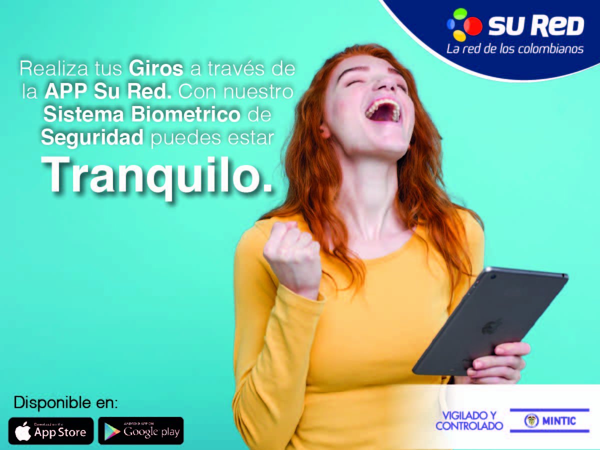 SuRedColombia's tweet photo. #GirosSuRed con la #AppSuRed desde la comodidad de tu casa u oficina. Somos #LaRedDeLosColombianos https://t.co/flvyg4msbe