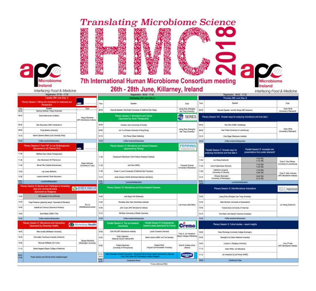 IHMC2018's tweet photo. We're excited to announce the programme for #IHMC2018! I'm sure you'll agree it's an excellent line up of speakers! #microbiome

https://t.co/VqR4Y7Olmt https://t.co/LvR80L2Hy5