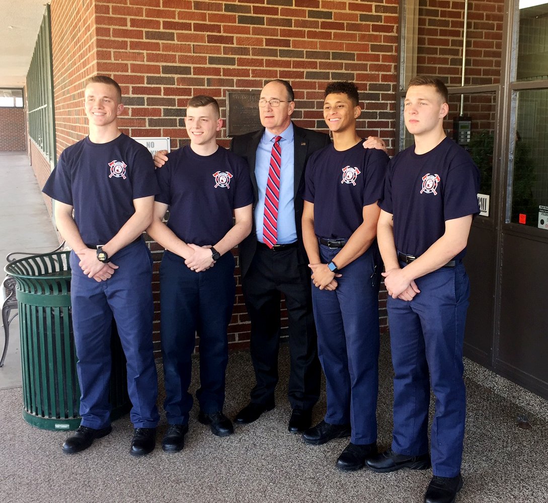 StillwaterOKgov's tweet photo. Our Stillwater Fire recruits had the unique opportunity to meet U.S. Fire Administrator G. Keith Bryant last week. Chief Bryant was in town for the Winter Chiefs Workshop. #StwOK #StwFire #LocalGov https://t.co/V68TYlhYTg