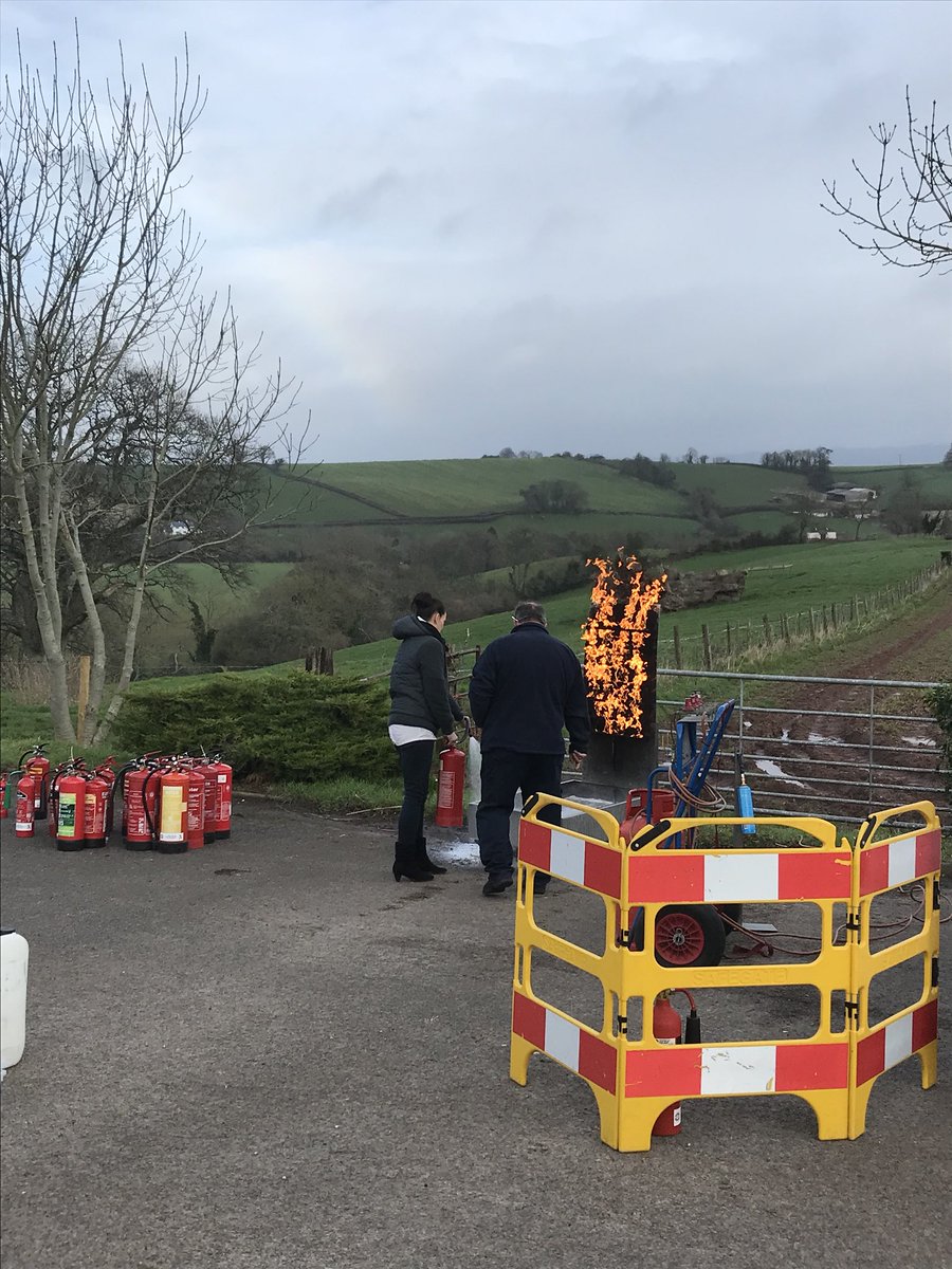 Today the staff underwent Fire Awareness and Fire Saftey training. They all learned about the risks of fires and how to deal with situations should one occur. They even got to put out a small mock fire in the car park afterwards! Thank you to Argos for coming to teach us!