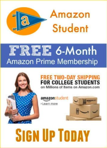 AmazonUsc's tweet photo. Sign up for 6 months free with your student email and get 2 day free shipping on all your college essentials, along with movies, music and much more!! #PrimeStudentRep  #ad https://t.co/kCmdSIBBGq