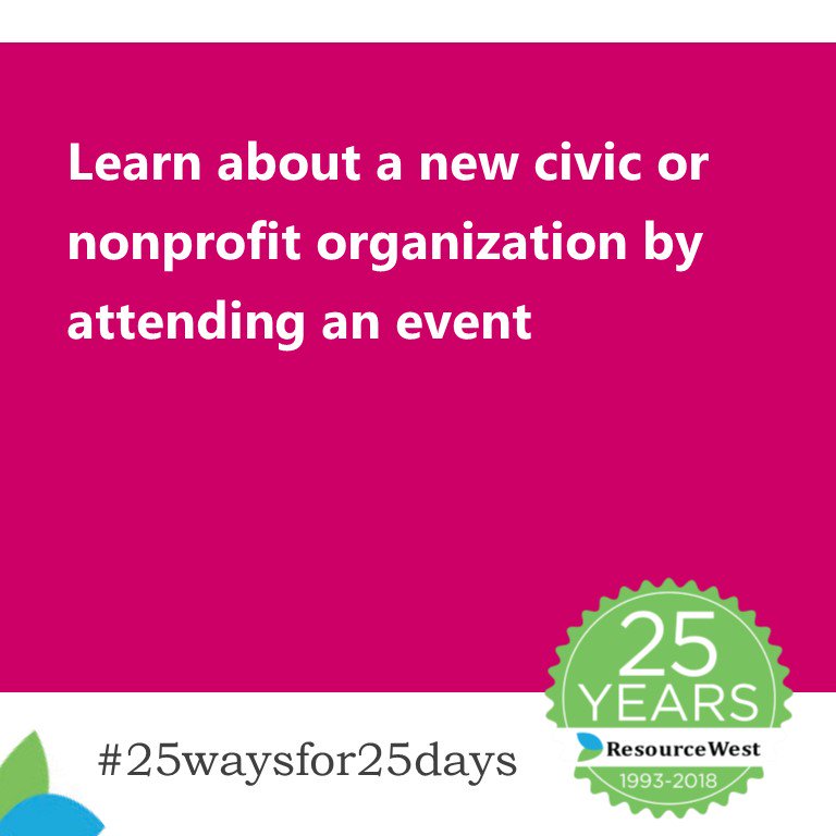 ResourceWest's tweet photo. Day twenty-five - Way twenty-five #25waysfor25days https://t.co/G8oxOUkua8