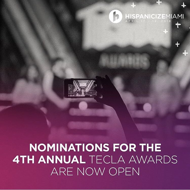 Have you nominated your favorite influencers, bloggers, or talent for our annual #TeclaAwards yet? 📲🏆 Deadline &amp; easy nomination form here: docs.google.com/forms/d/e/1FAI… #Hispanicize #HISPZ18