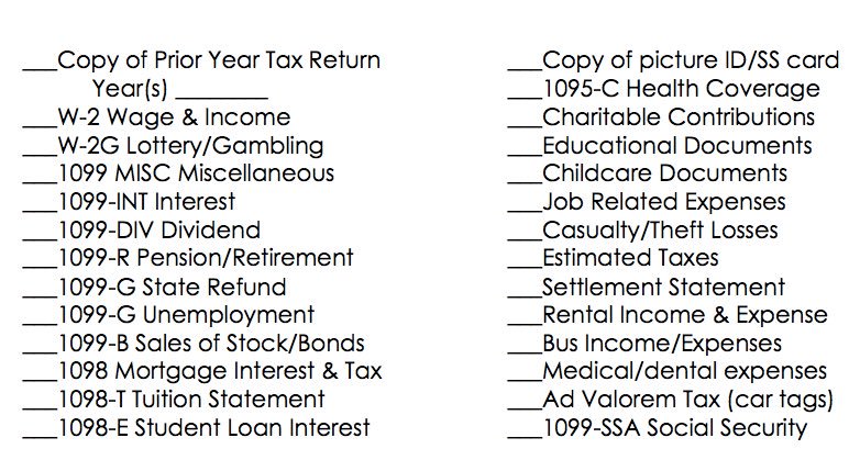 SoheSolutions's tweet photo. Have you received your w-2s? If not, don’t worry; companies have until January 31st to distribute tax documents. Get a jumpstart on your tax filing and schedule a consultation with Sohe Solutions. Here’s a great document checklist to get your preparation started. https://t.co/FXwz6QMtzQ