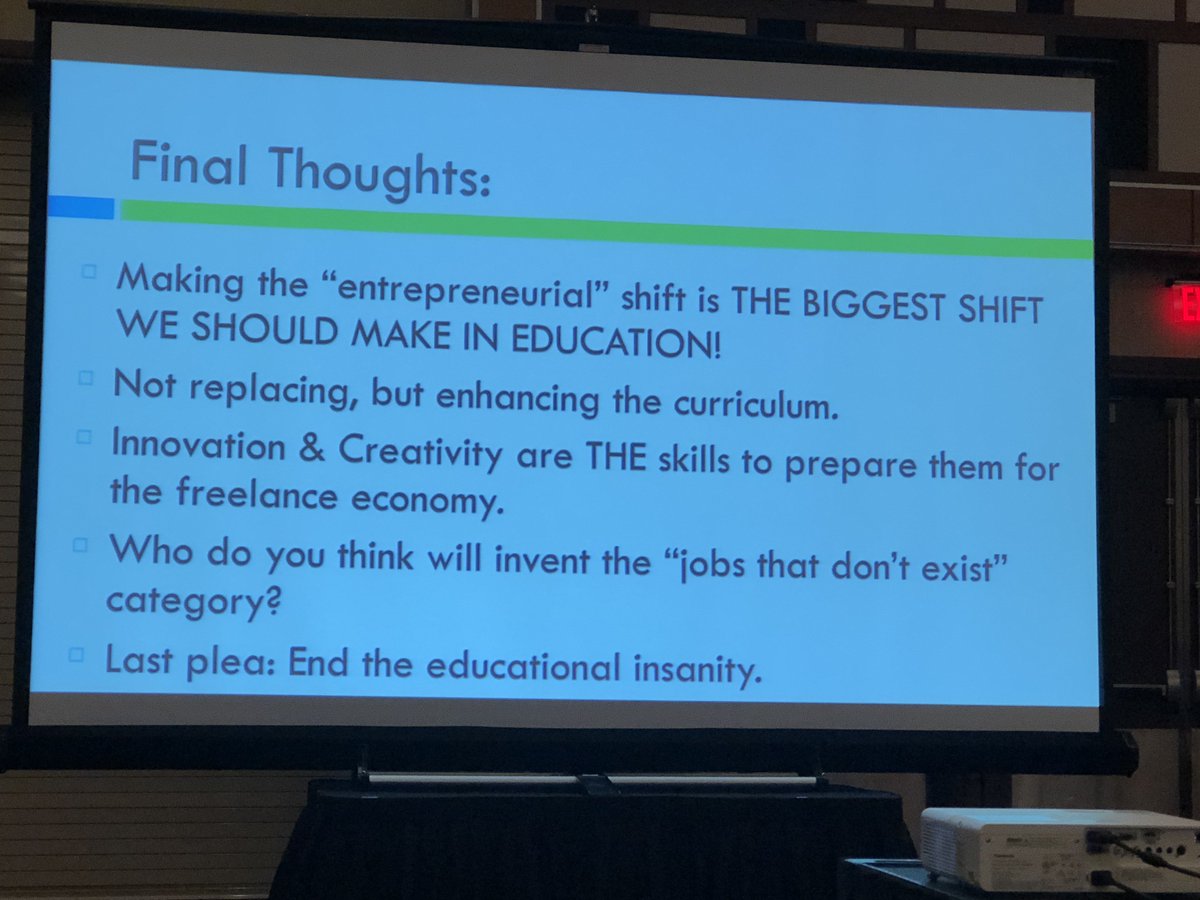 GreenHills411's tweet photo. #techspo18 Don Wetrrick's Hacks to optimize your life and final thoughts-
Win the morning
30 Minutes of exercise
Walking Whiteboard
Email of gratitude
Email to self
@DonWettrick @brookhouser @GHSCoaches https://t.co/aiaRvYGvW9