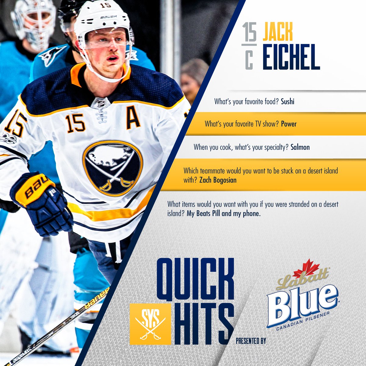 If @JackEichel15 was stranded on a desert island... #CheersToHockey <a href="/LabattUSA/">Labatt Blue Light</a>