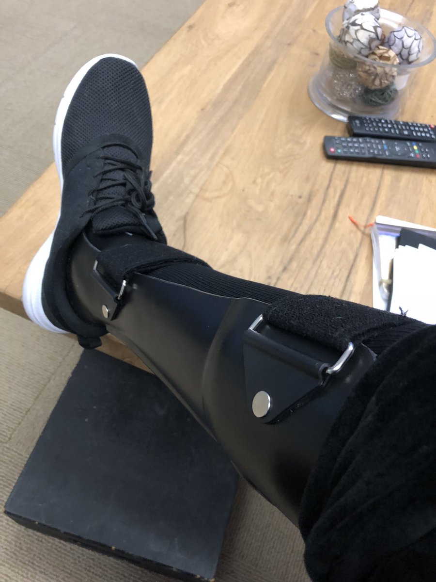 Finally was able to ditch the crutch thanks to my Forest Gump magic shoe! #8monthsandcounting