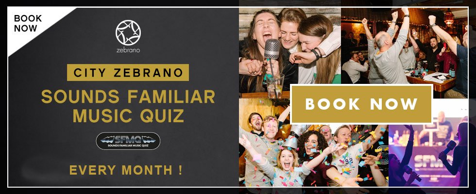 CityZebrano's tweet photo. Are you music crazy? Come and join us for the ‘Sounds Familiar City’ Quiz Night at City Zebrano!!
Book now: https://t.co/v8DHzryXuV
#MusicQuiz #Party https://t.co/7cz3wfaJ7Z