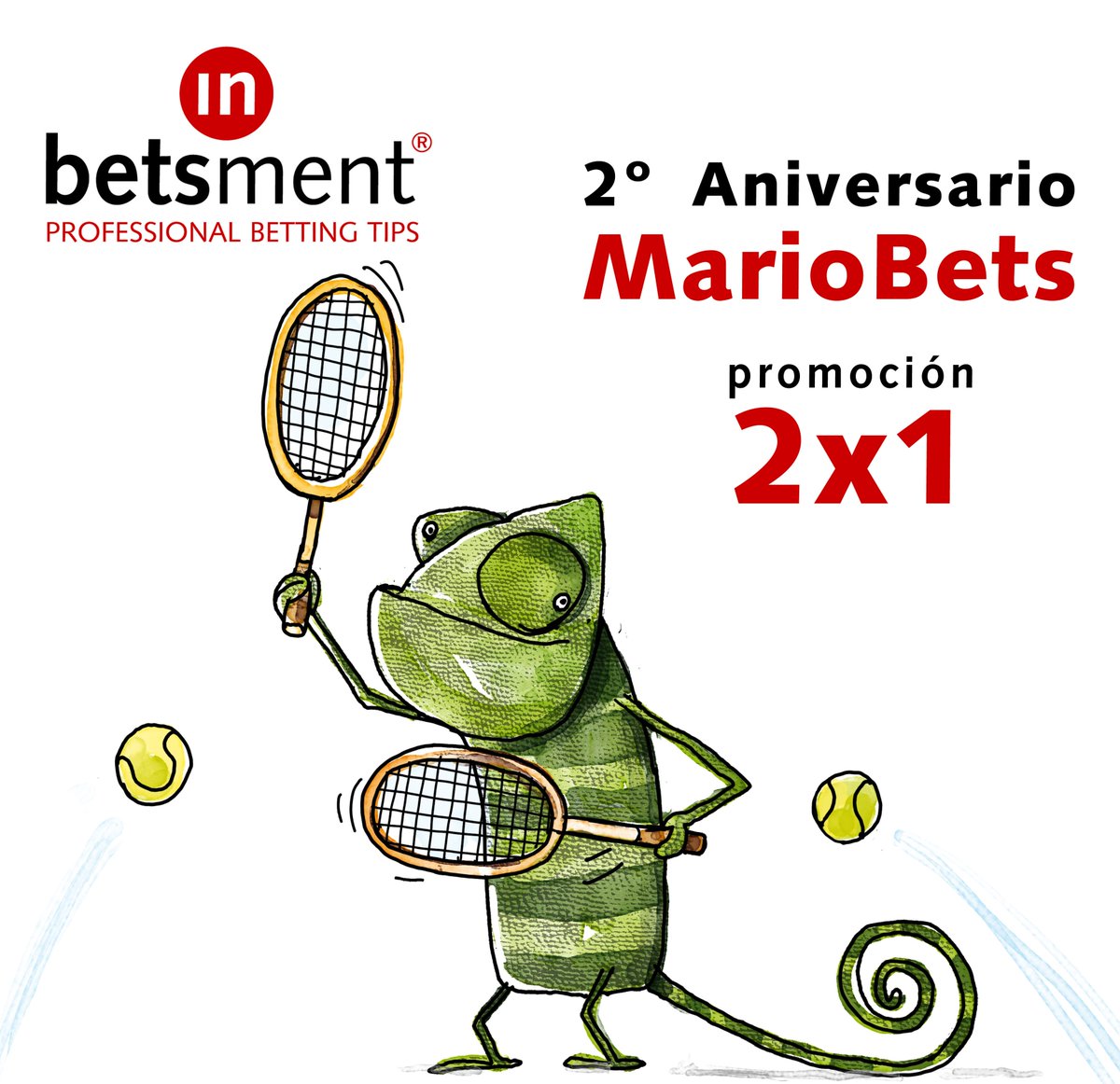 🎉PROMO 2ºAniversario🎂<a href="/MarioBets1989/">MarioBets</a>🎉 

Se cumplen 2 años desde su incorporación, y queremos celebrarlo con esta GRAN PROMOCIÓN 2⃣✖️1⃣:
⚠️60 DÍAS al precio de 30 (199€)

👏¡Gracias por tu profesionalidad y constancia, Mario!👏
... ¡y a por➕🎾!

👉inbetsment.com/es/tipster/Mar…