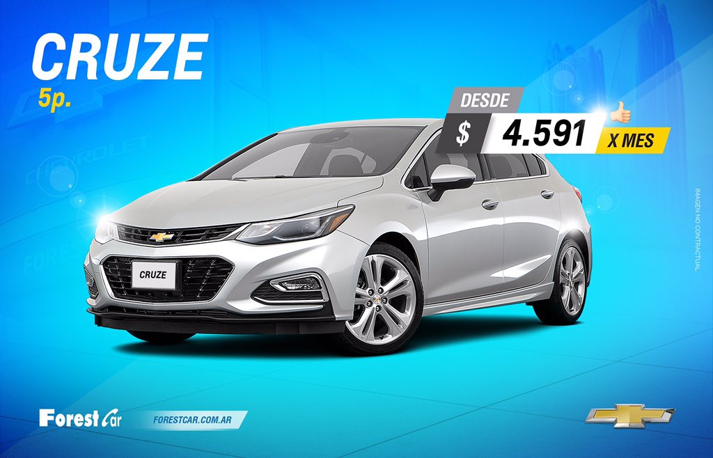 ForestChevrolet's tweet photo. Acercate a #ForestCar y conseguí el mejor #PlanDelMes en el #Cruze de #Chevrolet 😎 #VosLoMerecés 🚘 https://t.co/7ubXs7MPJ7