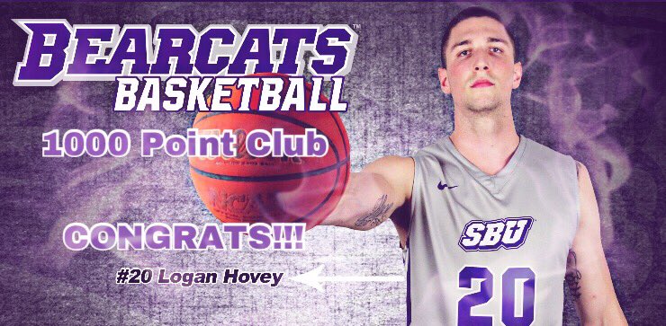sbumbb's tweet image. Congratulations to Logan Hovey for scoring his 1000th point for the Bearcats.
