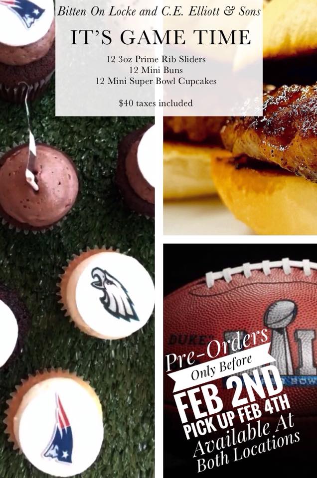 CEElliottSons's tweet photo. We're teaming up with @Bitten_on_Locke to create a sweet Super Bowl bundle! It's perfect for hosting the big game or as a contribution for a pot luck! #HamOnt #Butcher &amp; #Baker #Deals #Superbowl #NFL #Hamilton #Primerib #Cupcakes https://t.co/R93TaTnj0p