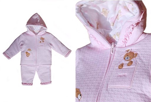 Baby Set Rosa Mädchen Übergangs #Hose mit passender Kapuzen #Jacke aus 100% ökologischer #PimaBaumwolle 😍