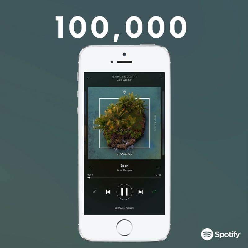 "Eden" now has over 100K streams on <a href="/Spotify/">Spotify</a> ! Thanks to anyone who has ever taken the time to listen 😍 cc <a href="/wearediamond1/">We Are Diamond</a> - New music is coming soon!
