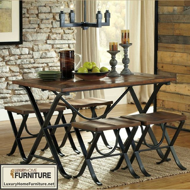 LuxuryHomeFurn's tweet photo. Get the rustic, cabin ambience with this beautiful Freimore Rectangular Dining Table with four Stools. Available online at https://t.co/TuOvFZs3nZ
.
.
.
#design #interiordesign #interior #decor #home #homedecor #luxuryhomefurniture #livingroom #bedroom https://t.co/aojaFUhrlb