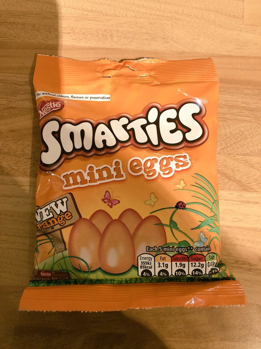 SuzyPelta's tweet photo. Look what I got!! Orange Smarties mini eggs!! 👌🏼
#notsharing 😄 https://t.co/p8Tw87zDBo