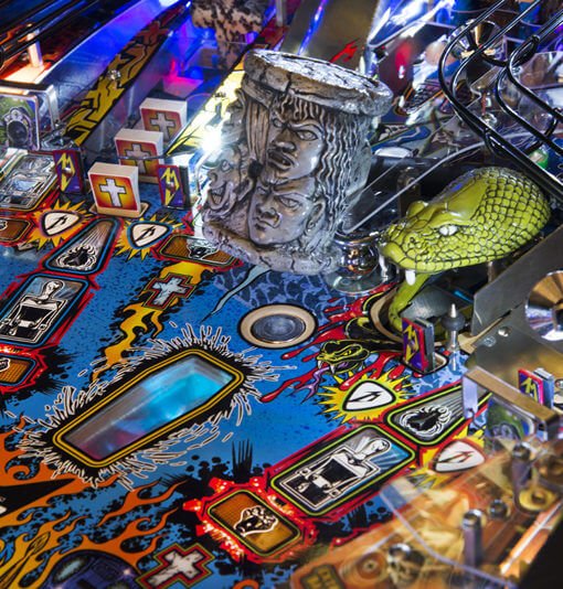 Pinballeric's tweet image. Metallica Monsters pinball machine by @sternpinballinc
