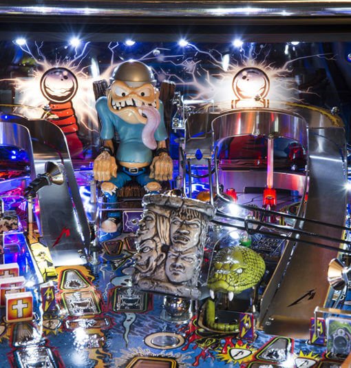 Pinballeric's tweet image. Metallica Monsters pinball machine by @sternpinballinc