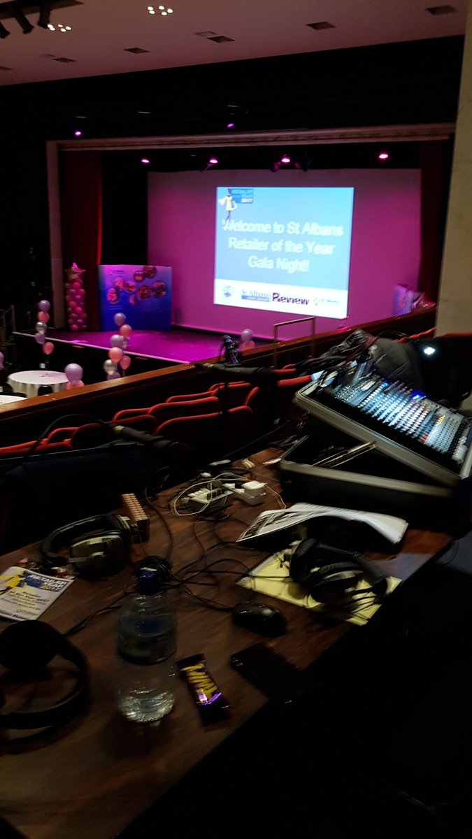 Tonight I'm @albanarena I'm #StAlbans recording some interviews for @radioverulam for the #Retaileroftheyear awards