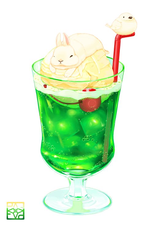 メロンクリームソーダ このタグをみた人は好きな飲み物を答える らいらっくのイラスト メロンクリームソーダ このタグをみた人は好きな飲み物を答える らいらっくのイラスト