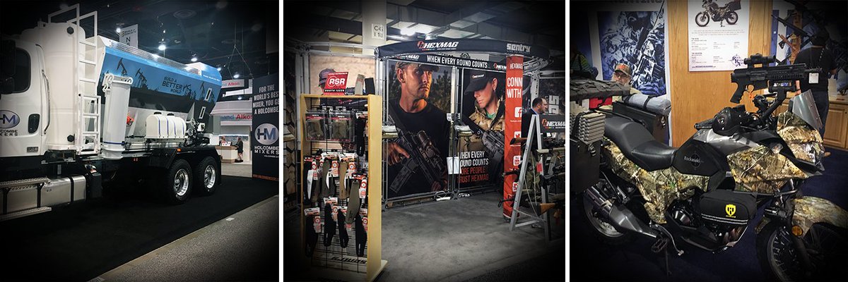 HuebnerMarCom's tweet photo. Back from three days of tradeshow action! Special thanks to Kawasaki, Sentry Product Group and Holcombe CVI Mobile Concrete Mixers. Stayed tuned for more show pics for your own creative inspiration. https://t.co/A6FG3efWyU