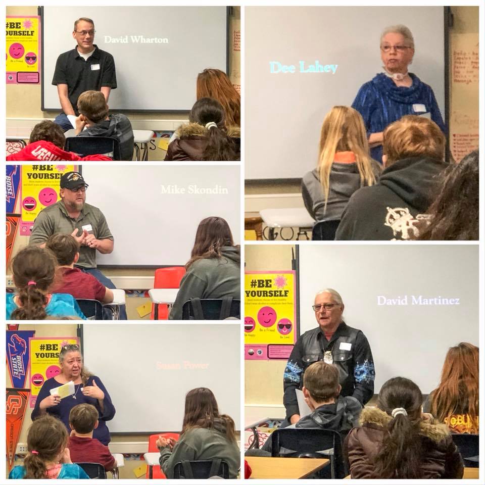defeatstigma's tweet photo. The message was to always reach out for help when dealing with difficult times or emotions.

Brave Faces advocates spoke to about 150 6th, 7th and 8th graders at Happy Valley Elementary School today.

To schedule a FREE presentation call 229-8484. https://t.co/8Us31cCMpW https://t.co/OJrIieSYaP