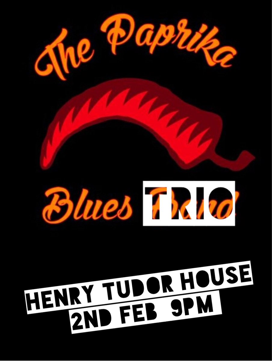 PaprikaBlues's tweet photo. This Friday #paprikabluesband #livemusic #original #shrewsbury #blues #funk @henrytudorhouse @shroprocks @WhatsOnShrews @WhatsOnShrops 🌶😁🙌🏽✨😎 https://t.co/AHc1nGmu6c