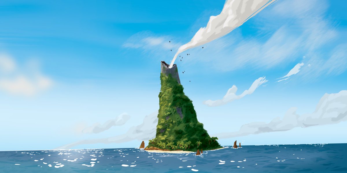 StripedDesigns's tweet photo. Started painting to sea where it would go... sea what I did there ;) heh heh 

#illustration #painting #digitalart #art #drawing #landscape #island #volcano #mystical #remote #ocean #fantasy #stripeddesigns https://t.co/GJdZUbgchK