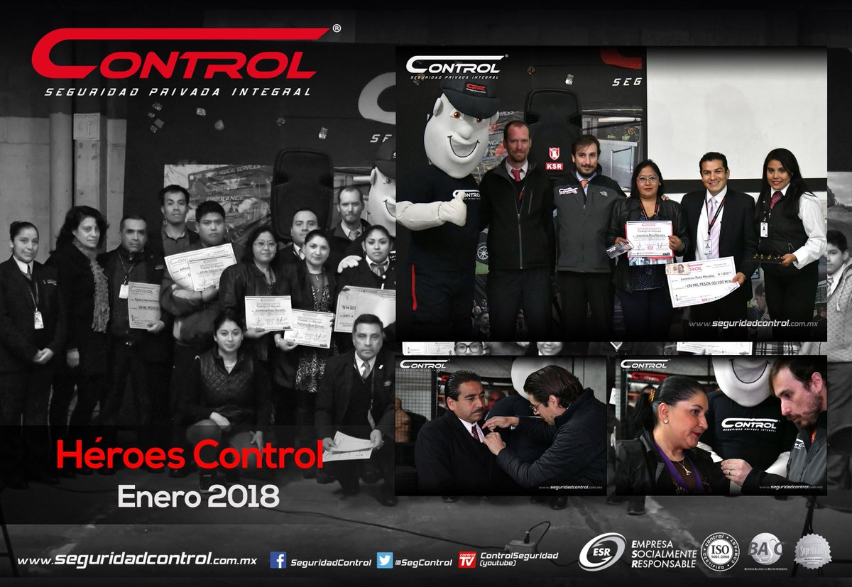 segcontrol's tweet image. ¡Felicidades a nuestros primeros Héroes Control de 2018! #YoSoyControl #HéroesControl