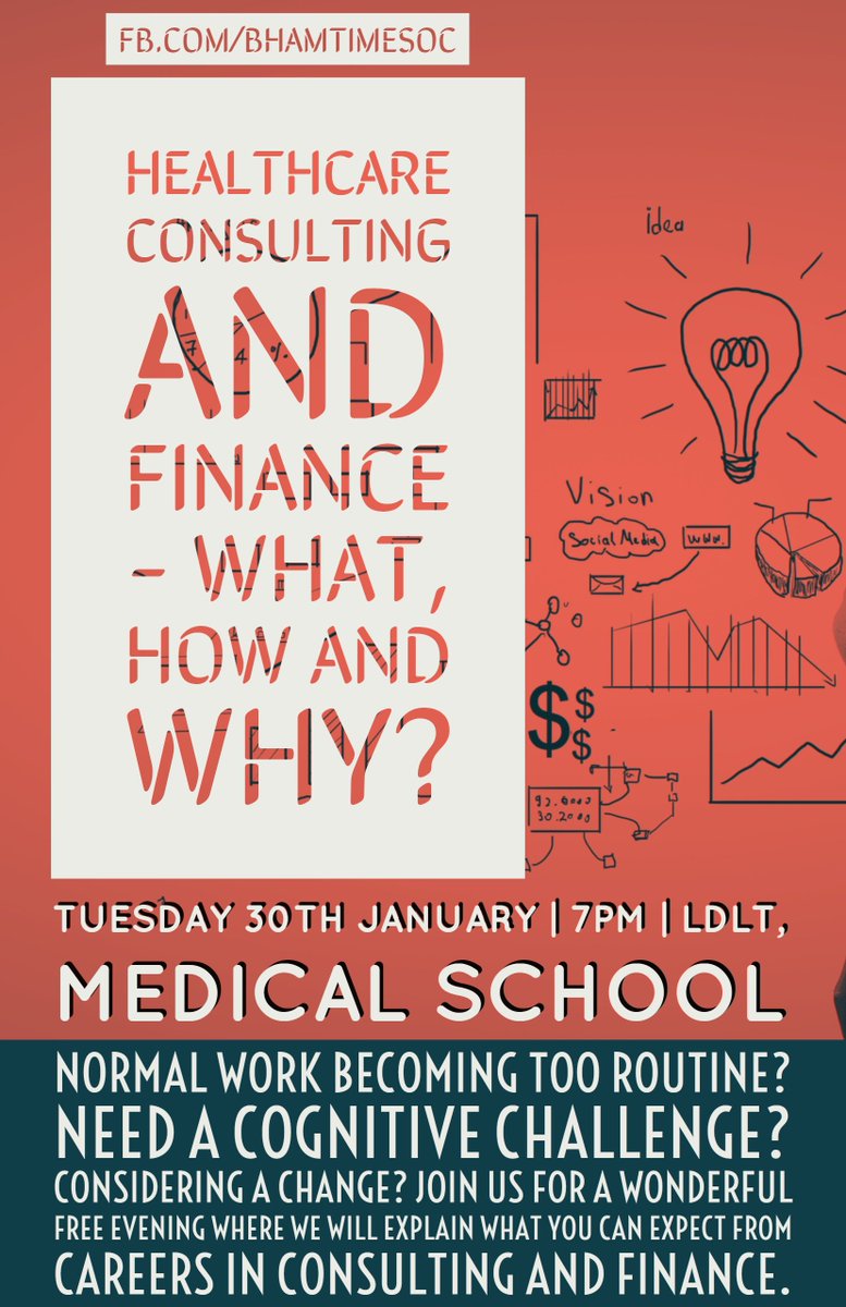 TimeSoc_UoB's tweet photo. Don't forget that we've got our talk on consultancy on Tuesday 30th January, 7pm, LDLT in collaboration with @careersbham #TIMESoc #altdocs https://t.co/QTqZC5wMFk