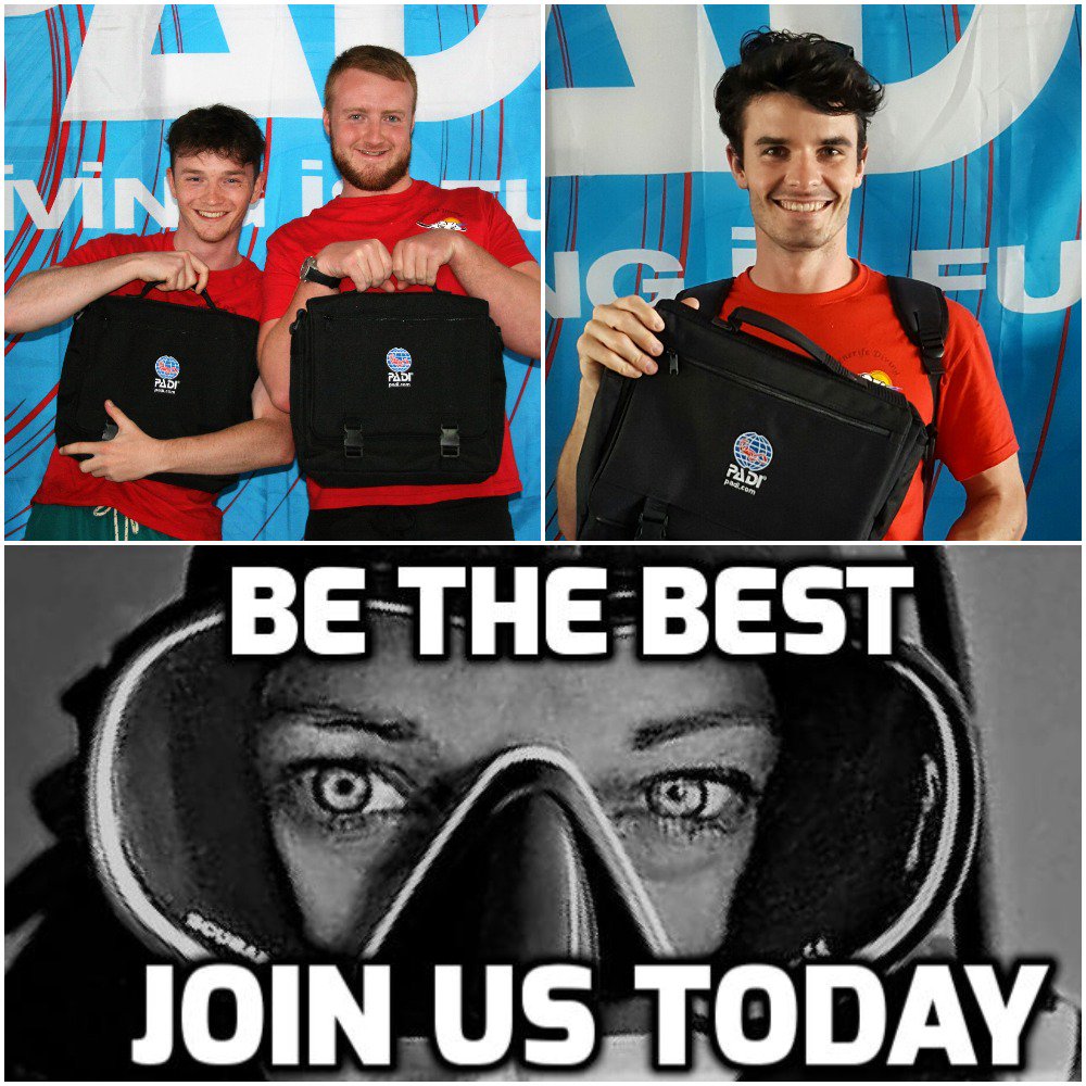 LasAmericasDive's tweet photo. Here are some very happy #PADI #Divemaster #Trainees receiving their #Crewpacks and ready to start some home study.
#Tenerife #CanaryIslands #BeTheBest #MYPADI #ScubaDiving #AlmostThere https://t.co/YhCi0TcRae