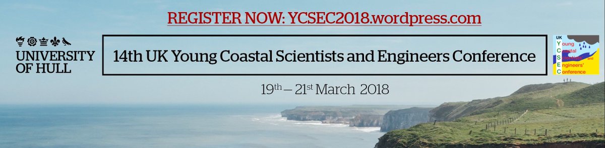 Early Bird Registration for #YCSEC2018 ends in one week - move to the top of your to-do lists! ycsec2018.wordpress.com/registration #PhD #ECR #Coastal #Science