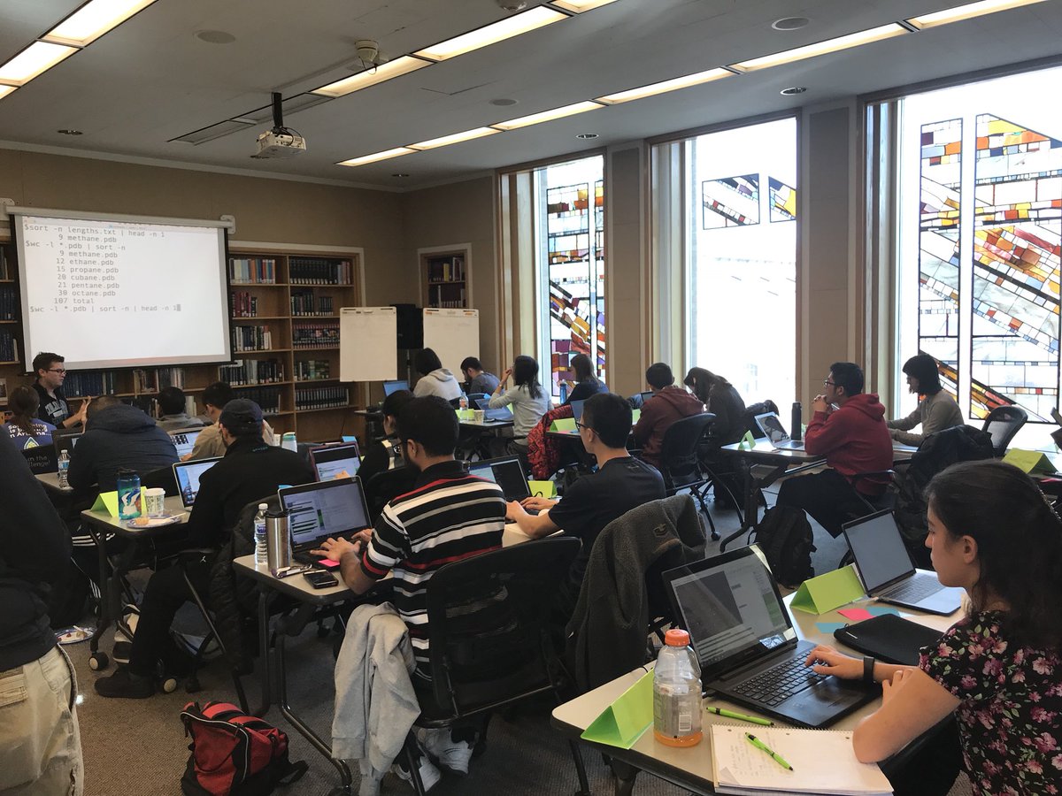 First <a href="/swcarpentry/">Software Carpentry</a> at Mines <a href="/ArthurLakesLib/">Arthur Lakes Library</a> . Graduate students get started with reproducible data analysis and research. @BlakeStamps <a href="/YeLibrarian/">Ye Li</a>