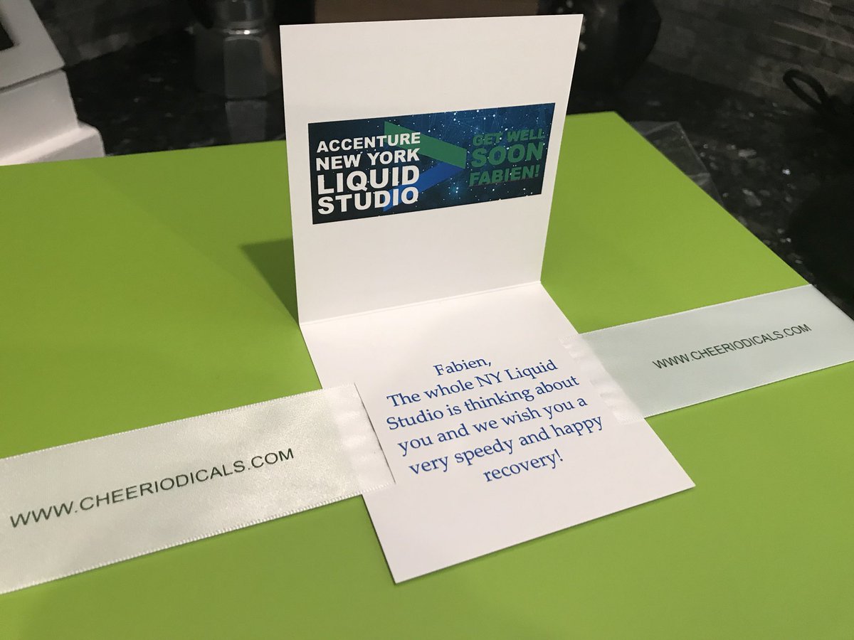 ConnectedFab's tweet photo. Man, how awesome it was to get this care package from @AccentureTech #liquidstudios .. Thank you my @accenture friends! You’re making my recovery so much more fun! https://t.co/z1GnD2ZUeU