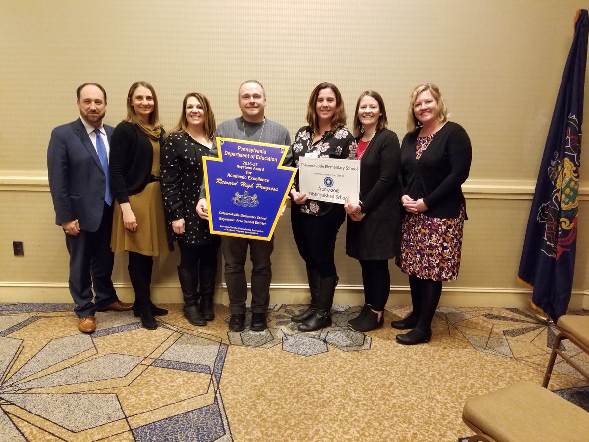 Colebrookdale's tweet photo. CES Achieves Distinguished School Recognition.....SO PROUD of ALL!!!! #PRIDEofCES #BASDPride https://t.co/sK9Irxvw7z