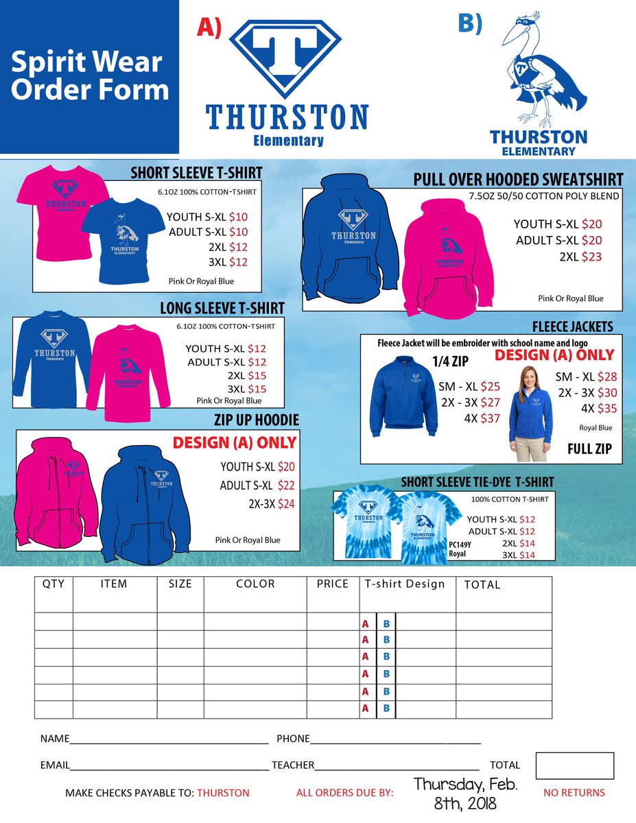 msyip_'s tweet photo. Thurston spirit wear is for sale until 2/8! New design and color options available. Get yours today! @a2Thurston https://t.co/ti2KiCpcmt