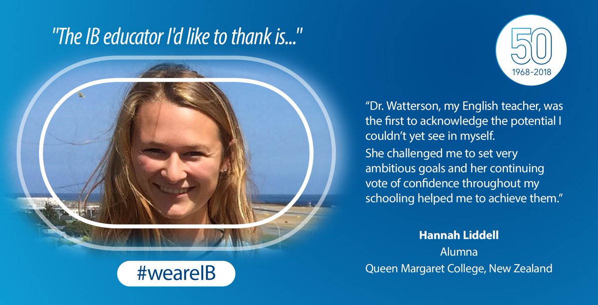 iborganization's tweet photo. Complete this: "The IB educator I'd like to thank is _______________."

Tag your answers, photos or videos with #weareIB and we'll feature them on our #IB50 website.

(If you switch on your location, you'll appear on our world map!) https://t.co/IKO7Lte6R6