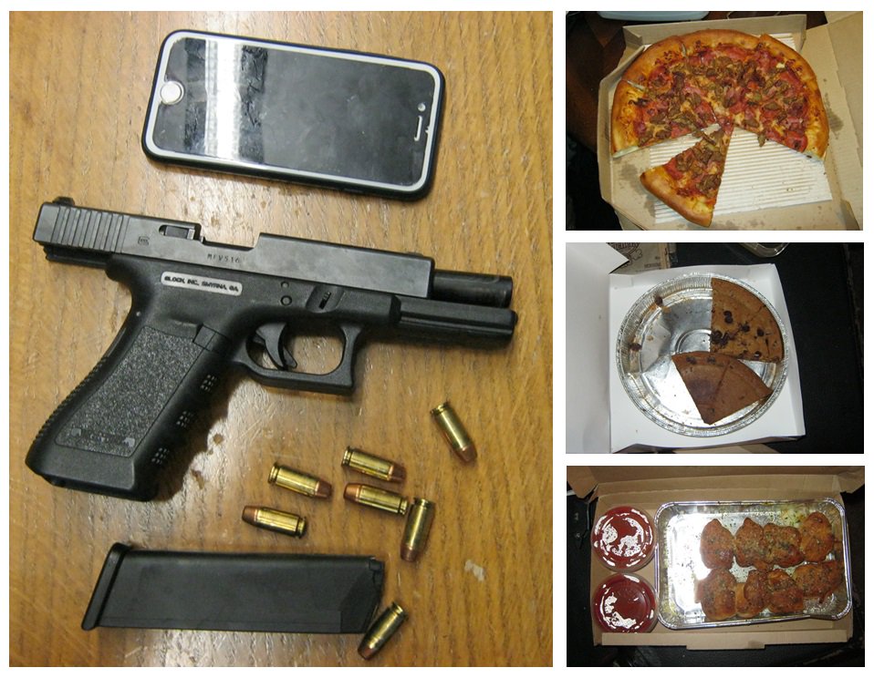 PierceSheriff's tweet photo. If you are going to rob a pizza driver &amp; you WANT to get arrested:
- use your own phone &amp; same # you ordered a pizza from 4 days earlier
- commit crime in your apt complex parking lot
- be in possession of cell phone, gun, &amp; pizza when we come knocking...

https://t.co/9hbTxfOz0O https://t.co/R8pVC1Qbsx