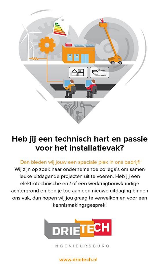 Drietech's tweet photo. Zin in een nieuwe uitdaging? Iets waar je al je energie in kwijt kunt en energie van je nieuwe collega's kunt krijgen? Dan zijn wij op zoek naar jou! Stuur ons (Frans van Wingerden / fvw@drietech.nl of Attila Houthuyse / aho@drietech.nl) gerust een mail voor een afspraak! https://t.co/h8Imd5oNv1