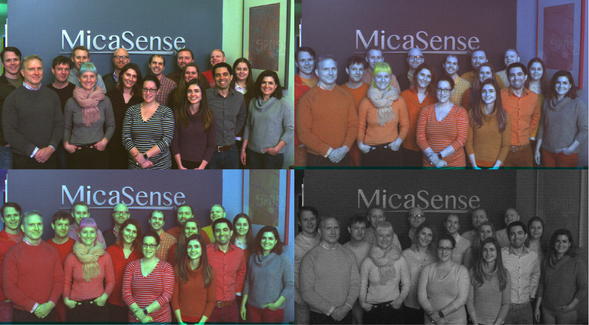 MicaSense's tweet photo. When you work at a company that makes #multispectral sensors, sometimes your staff photos come out a little... interesting. #WeedsLayer #NIR #NDVI #RGB #AtlasData https://t.co/WKlRyUu7yY