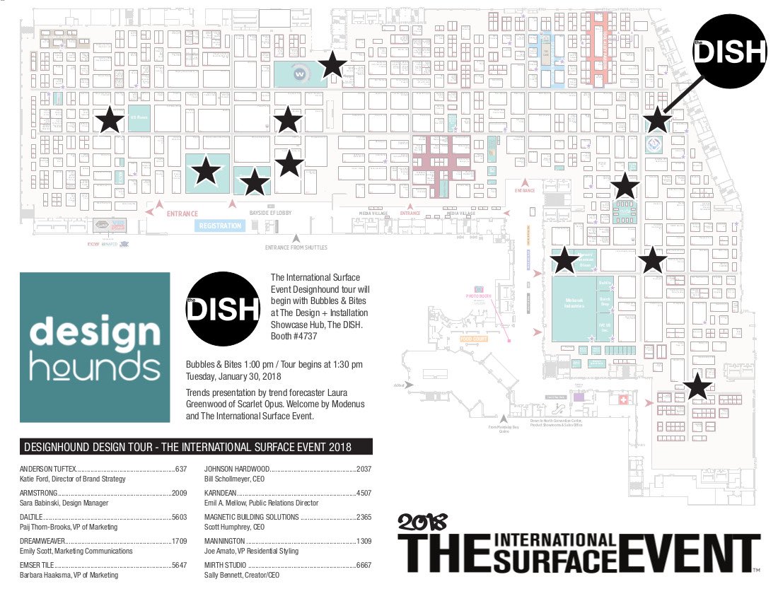 Hi, #designhounds! Here’s a look at our tour of <a href="/TISEevents/">TISE Events</a> #TISE2018 tomorrow! Meetup is at 1pm at THE DISH booth #4737. First 20 guests get a speial goodie bag and a chance at a spot on #blogtourLA ow.ly/1atR30i45fF