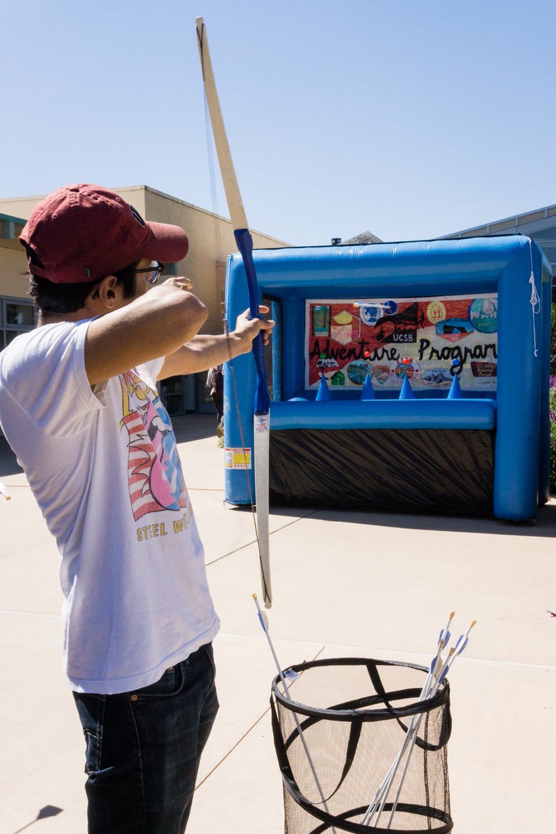 UCSB_Recreation's tweet photo. Try your hand at inflatable archery this Friday, Feb. 2nd at IV First Friday. The fun starts at 8:30pm sharp in People’s Park! https://t.co/hbhXO2znD9